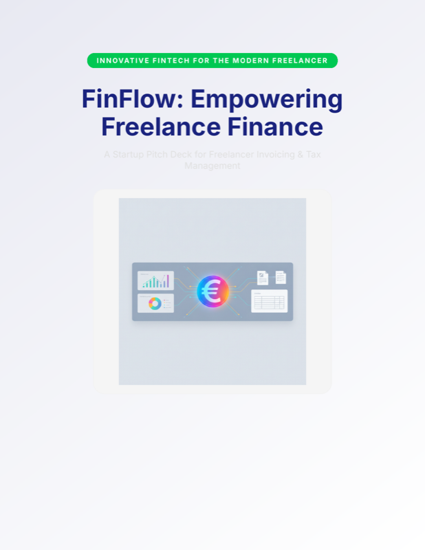 Startup pitch deck made with MakePDF
